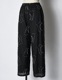 Cotton Bijou Embroidery Trousers / black