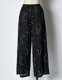 Cotton Bijou Embroidery Trousers / black