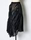 Sheer Gathered Skirt / black