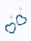 Ocean Plastic Heart Earrings / blue