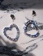 Ocean Plastic Heart Earrings / blue