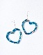 Ocean Plastic Heart Earrings / blue