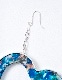 Ocean Plastic Heart Earrings / blue