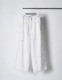 Sheer Embroidery Trousers / white