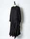 Typewriter Gathered Dress / black