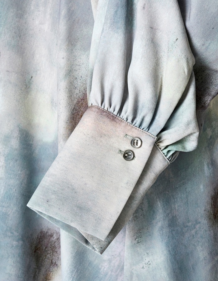 Soapstone Shirt Dress / light gray