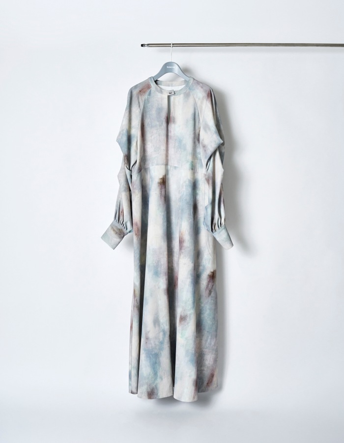 Soapstone Shirt Dress / light gray