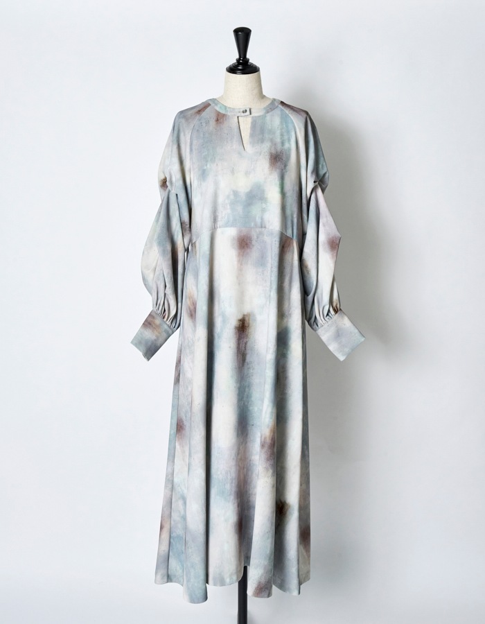 Soapstone Shirt Dress / light gray