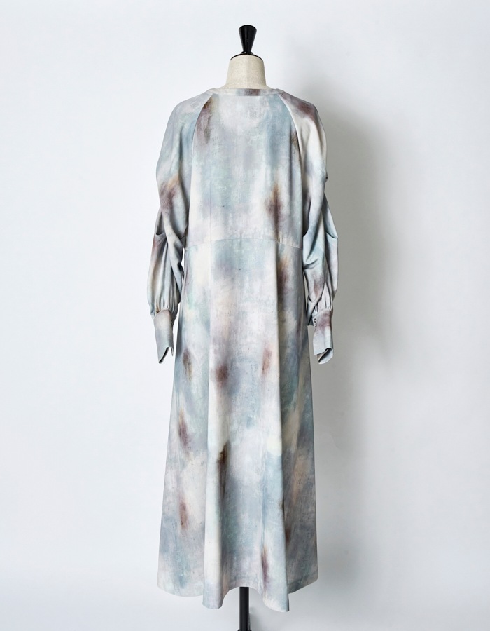Soapstone Shirt Dress / light gray