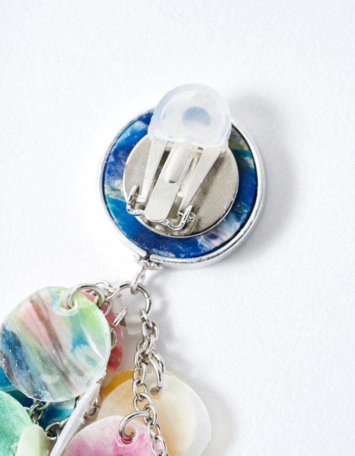 Ocean Plastic Bubble Earrings / blue