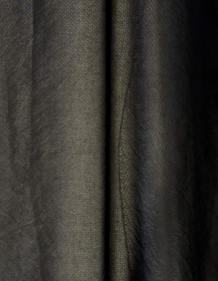 Sheer Gathered Camisole Dress / black
