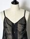 Sheer Gathered Camisole Dress / black