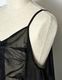 Sheer Gathered Camisole Dress / black