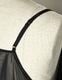 Sheer Gathered Camisole Dress / black