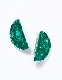 Ocean Plastic Moon Earrings / green