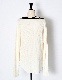 Waffle Knit Piping Tops / off white