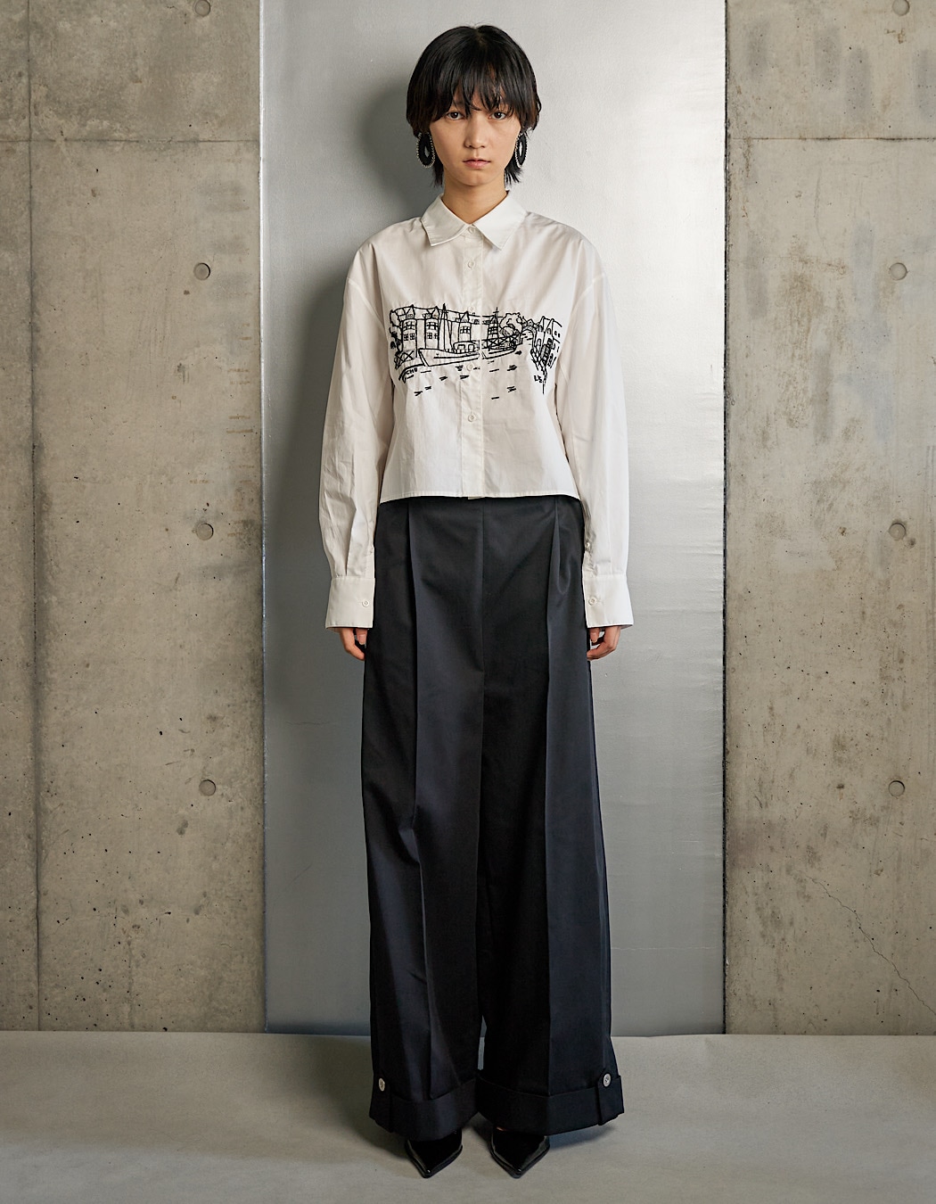 Chino Wide Pants / black