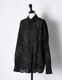 Cotton Bijou Embroidery Shirt / black