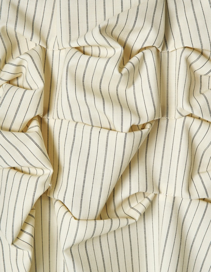 Snowflake Stripe Skirt / ivory