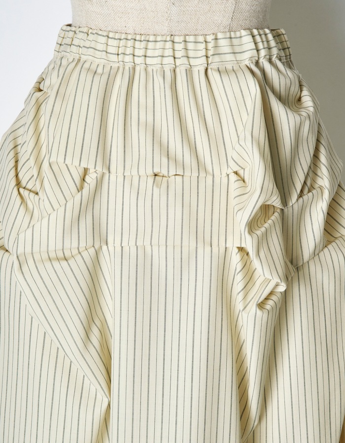 Snowflake Stripe Skirt / ivory