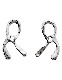 R Letter Earrings / silver