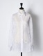Sheer Embroidery Shirt / white