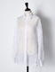 Sheer Embroidery Shirt / white