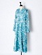 Tree Shade Velor Dress / sax blue