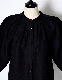 Stand Tuck Blouse / black