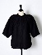 Stand Tuck Blouse / black