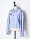 RUMCHE��VAN Embroidery Cropped Shirt / blue