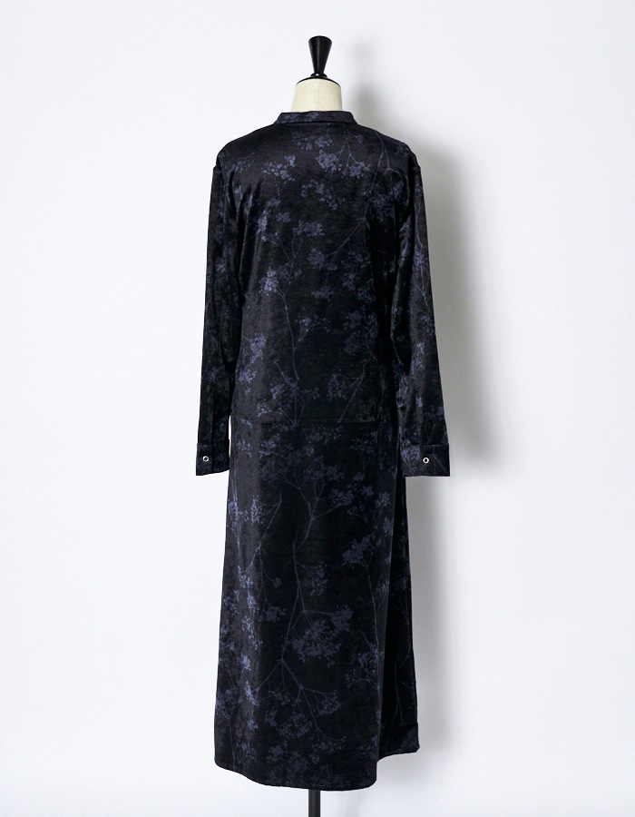 Tree Shade Velor Dress / black