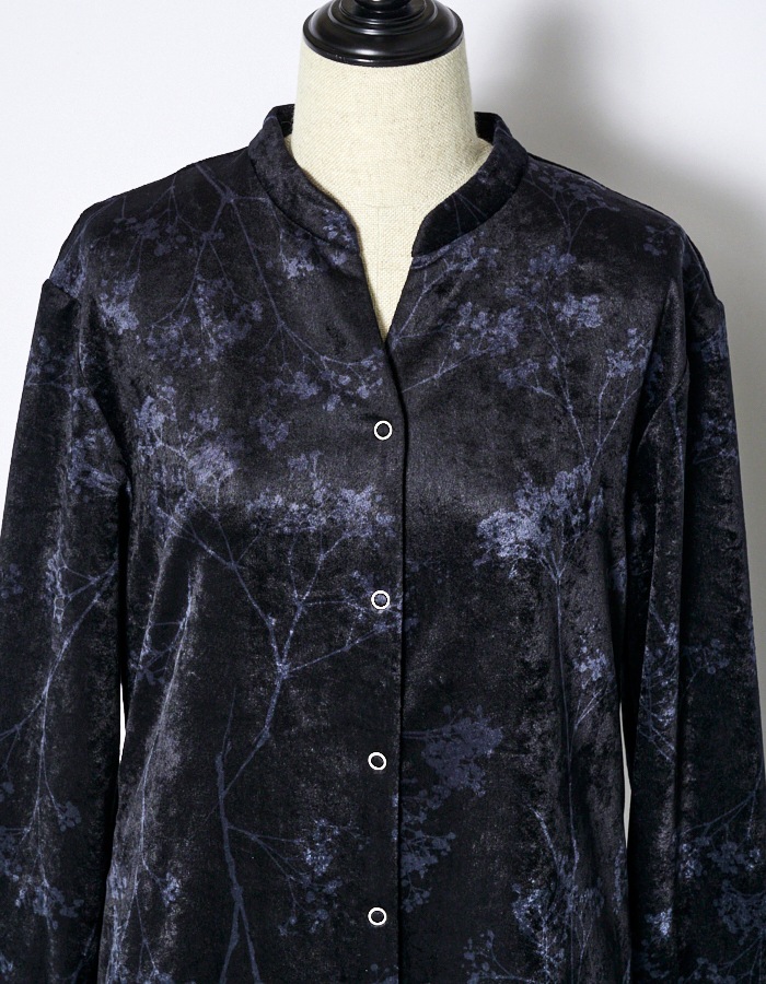 Tree Shade Velor Dress / black