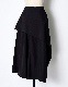 Asymmetry Flare Skirt / black