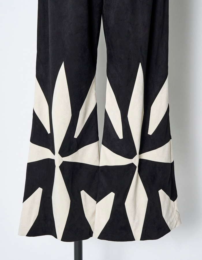 Scissors Patchwork Trousers / black
