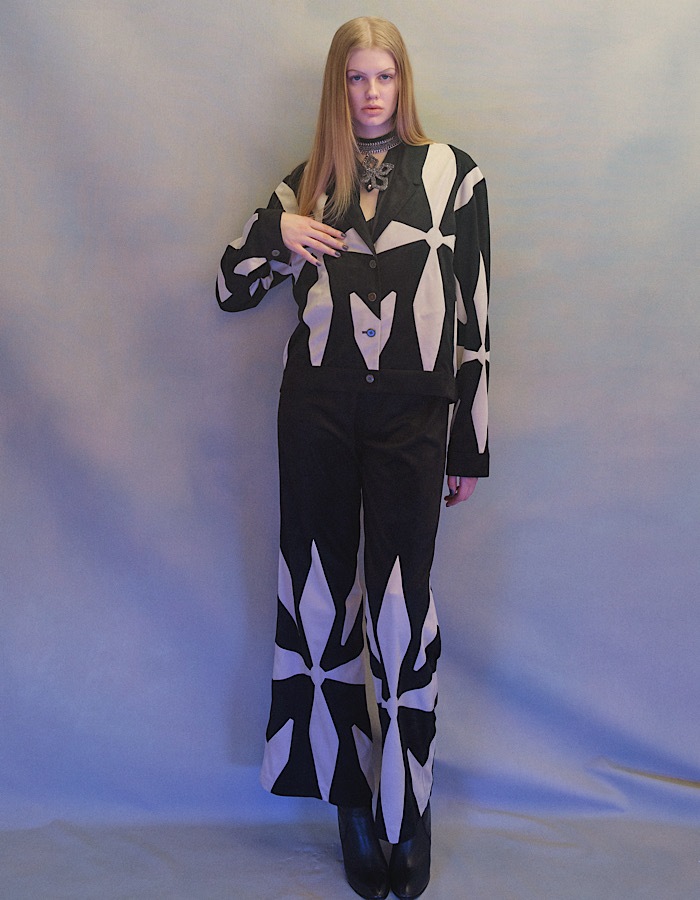 Scissors Patchwork Trousers / black