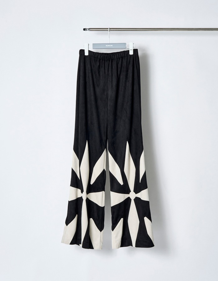 Scissors Patchwork Trousers / black