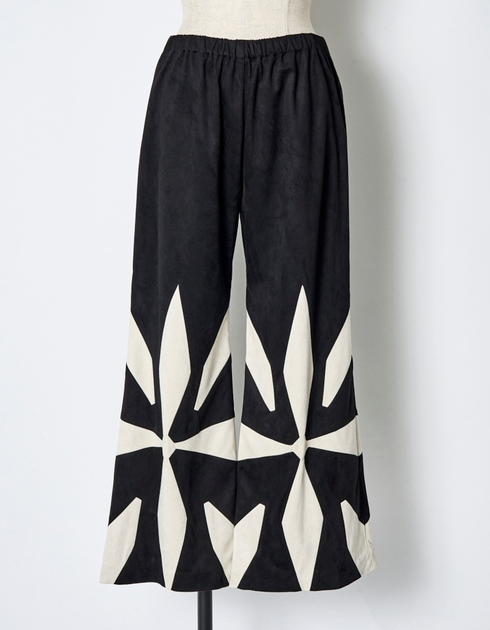 Scissors Patchwork Trousers / black