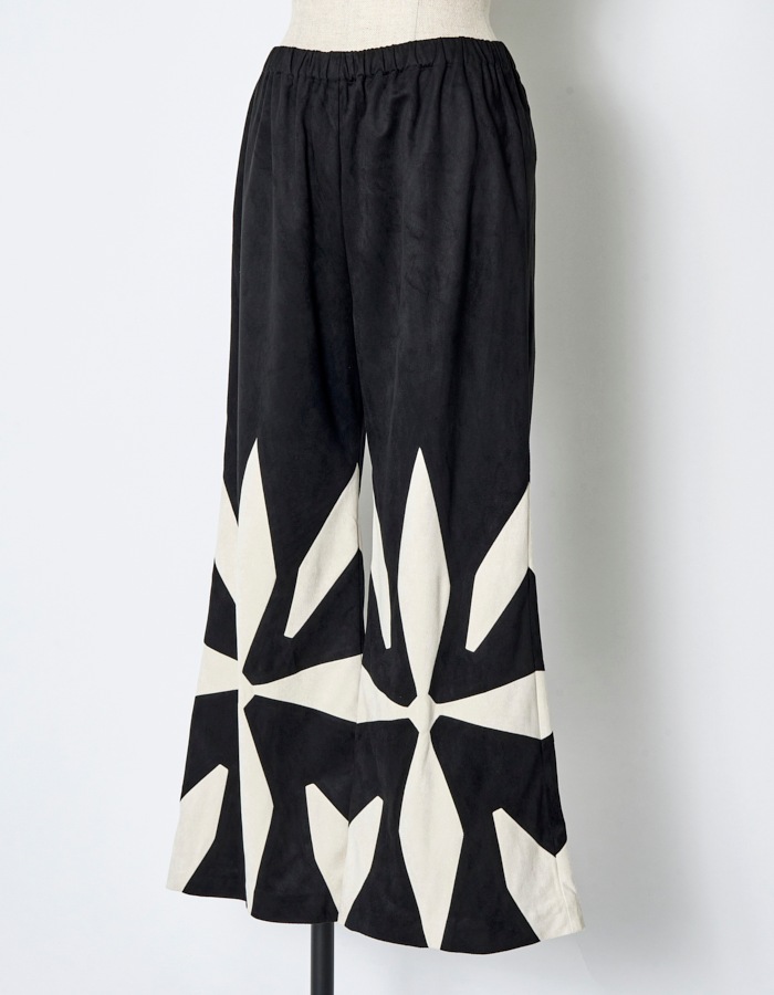 Scissors Patchwork Trousers / black