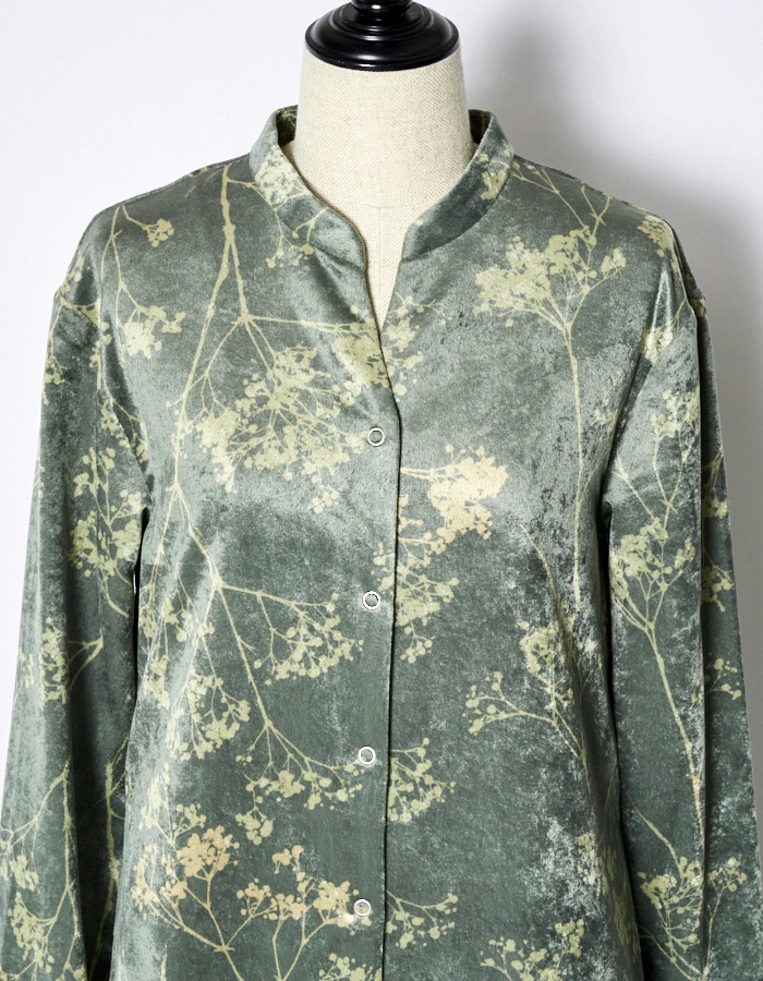 Tree Shade Velor Dress / khaki