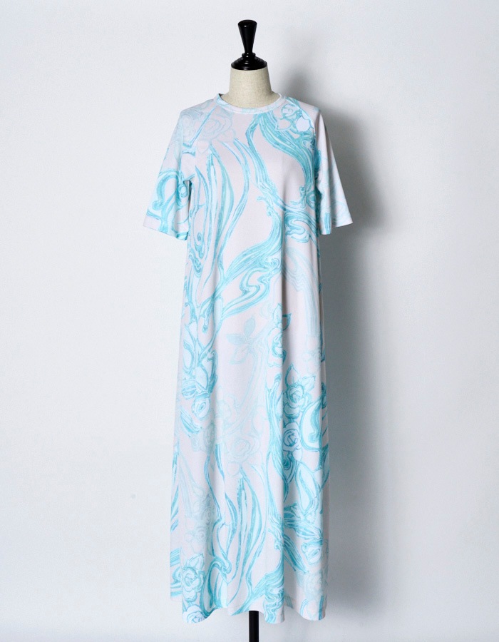 Marble Grace Cutsew Dress / beige