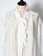 Half Moon Ruffle Blouse / off white