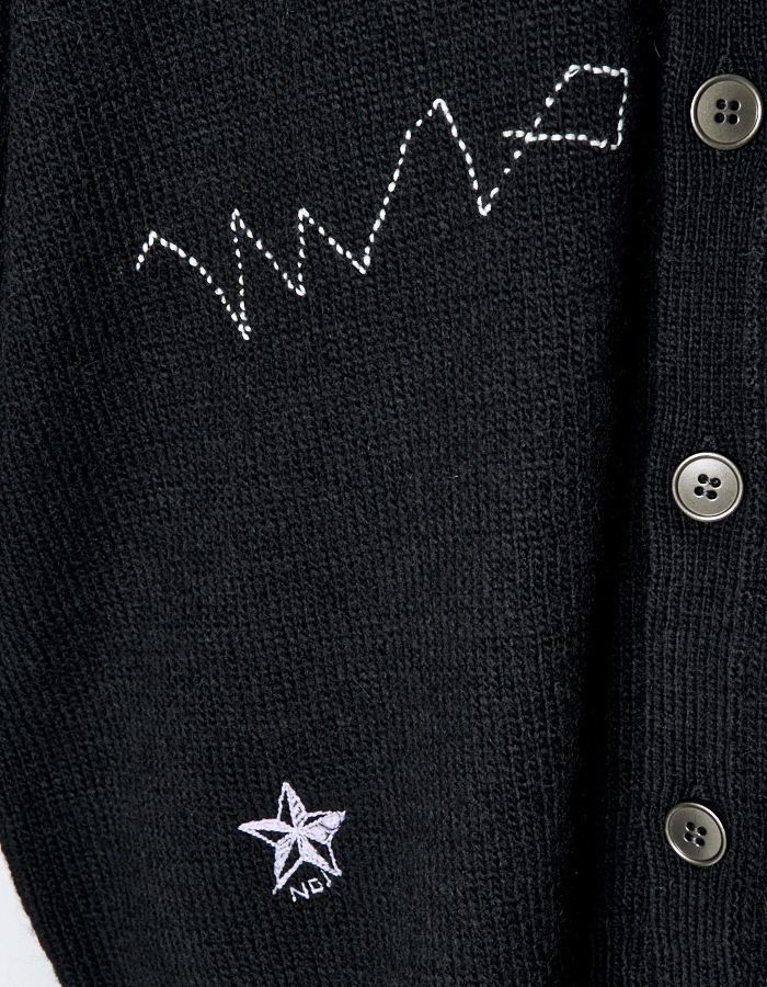 RUMCHE��VAN Colorful Embroidery Cardigan / black