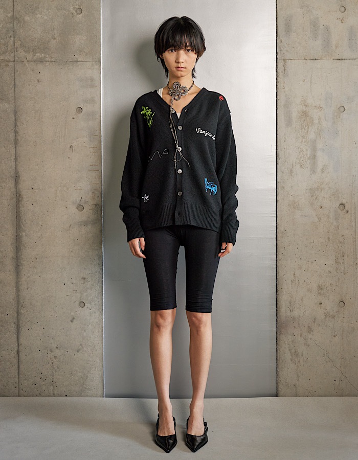 RUMCHE��VAN Colorful Embroidery Cardigan / black