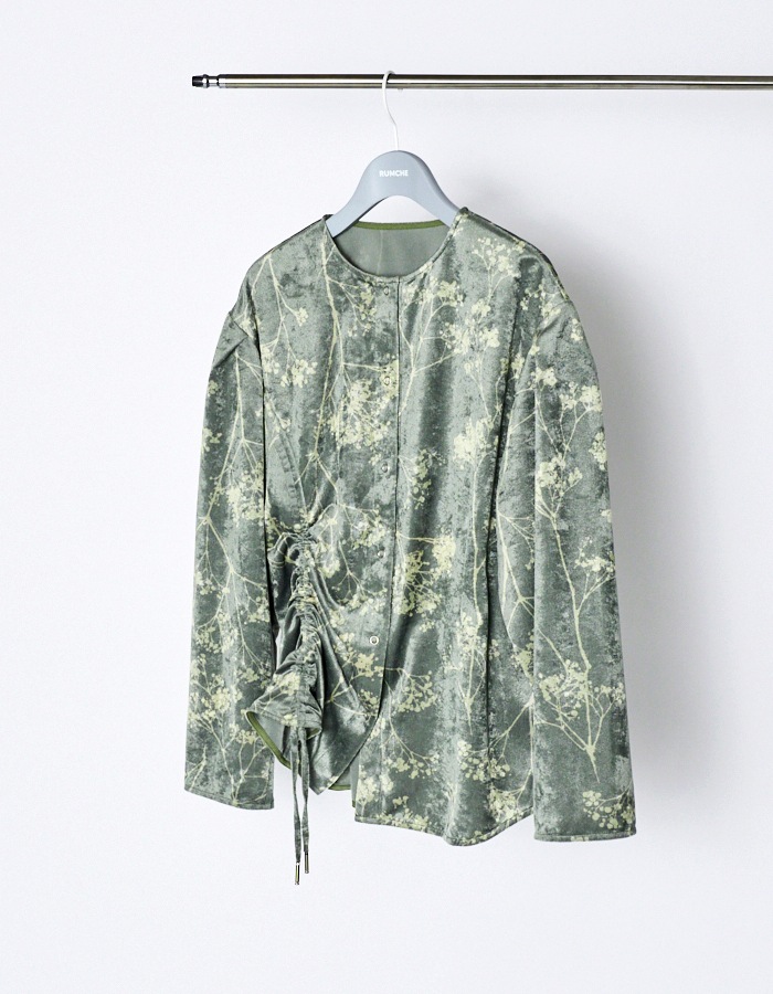 Tree Shade Velor Blouse / khaki
