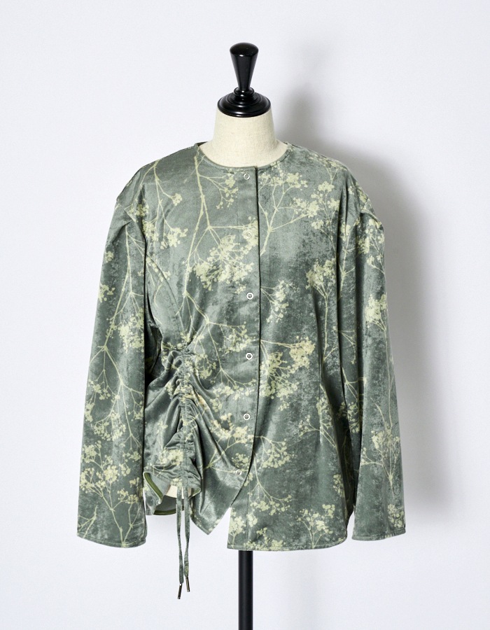 Tree Shade Velor Blouse / khaki