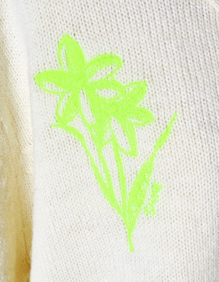 RUMCHE��VAN Colorful Embroidery Cardigan / off white