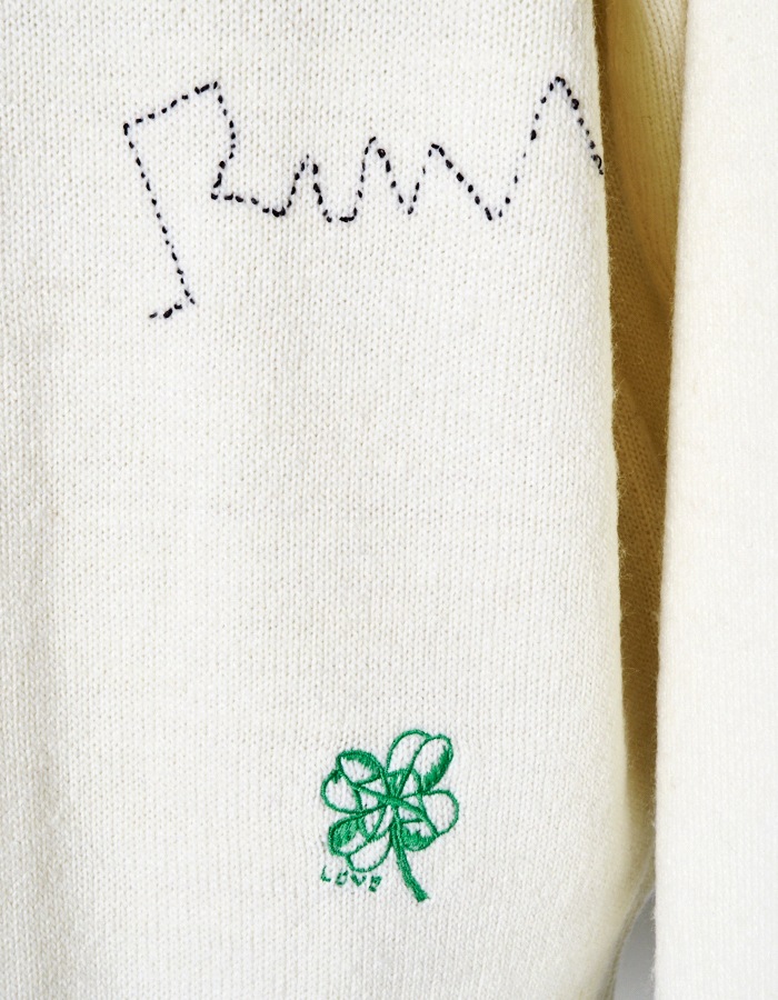 RUMCHE��VAN Colorful Embroidery Cardigan / off white