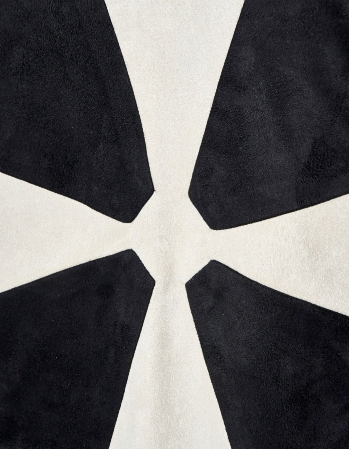 Scissors Patchwork Scarf / black