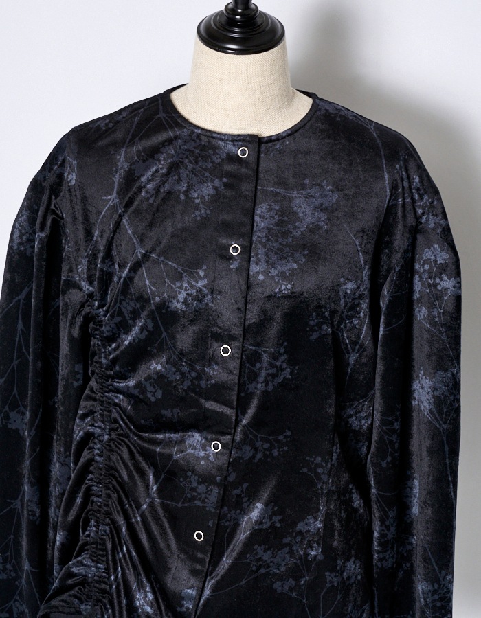 Tree Shade Velor Blouse / black